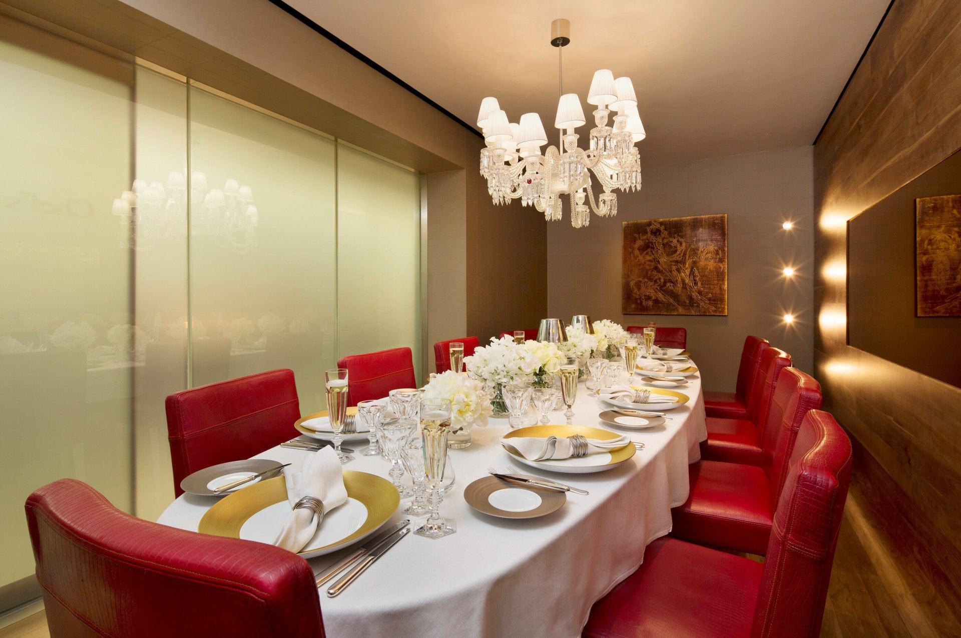 TDL Chef's Table private dining, glass opaque