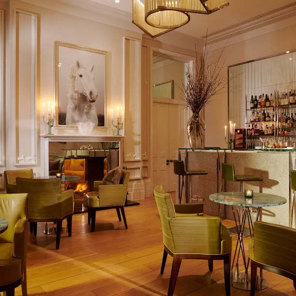 The Bar at Coworth Park in the evening