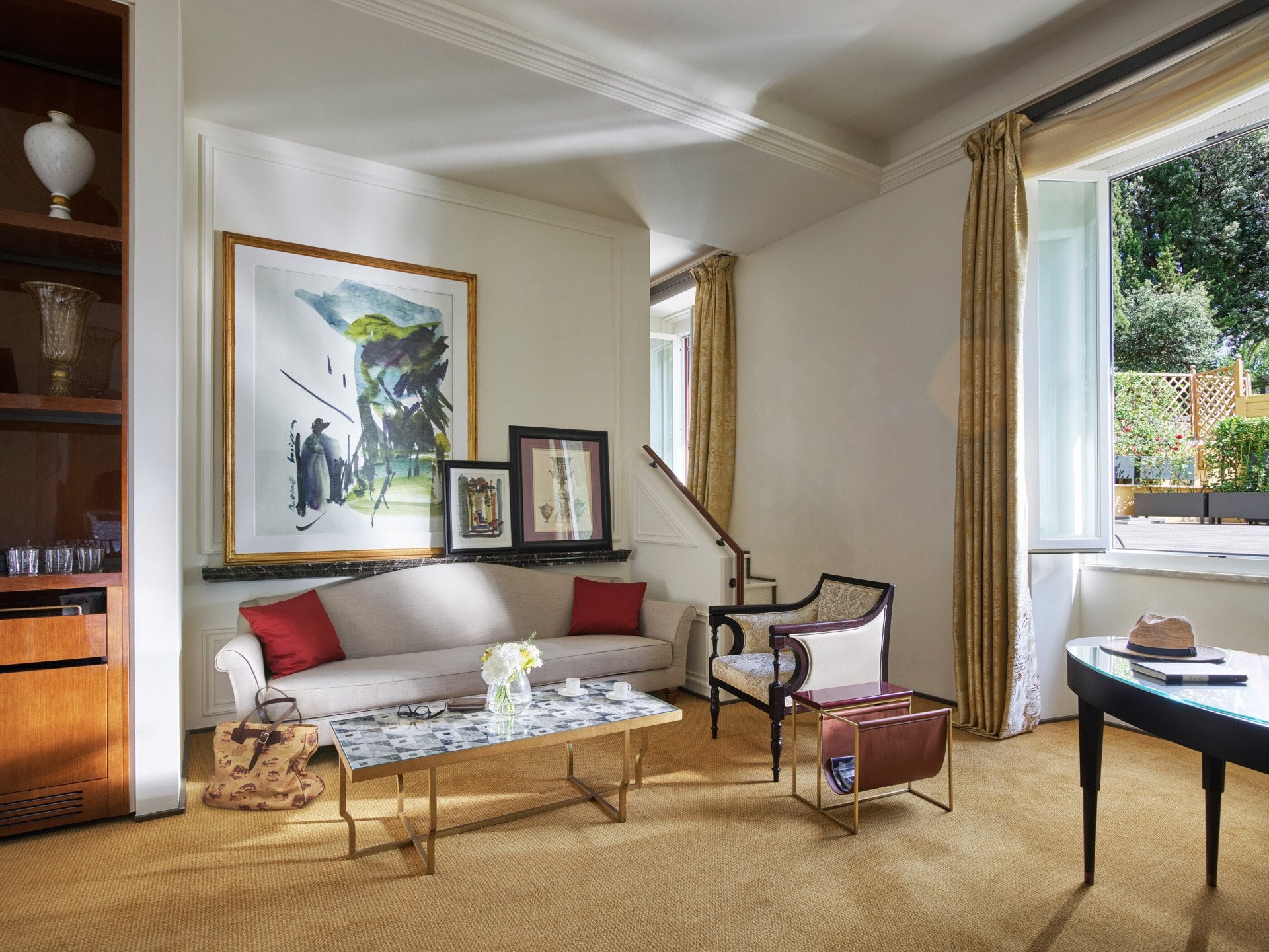 Aurora Terrace suite living room at Hotel Eden 