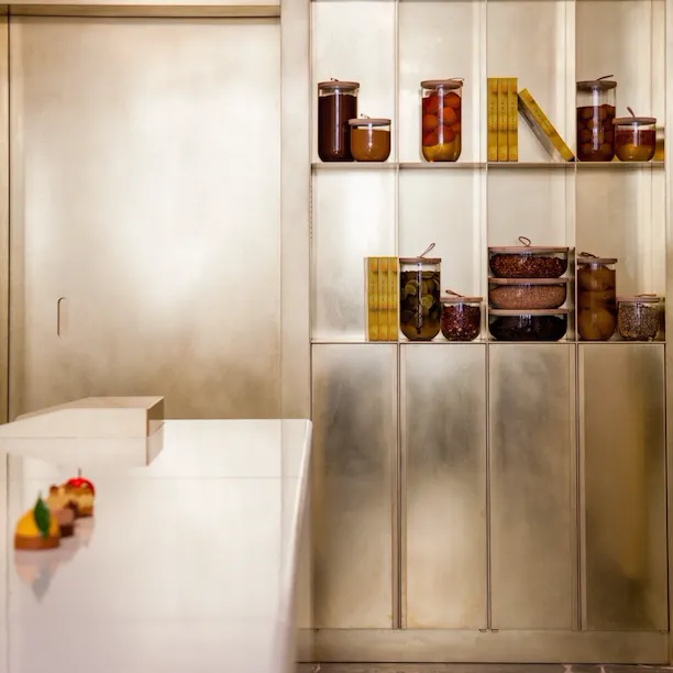 Interior of the pastry shop by Cédric Grolet at Le Meurice, Paris
