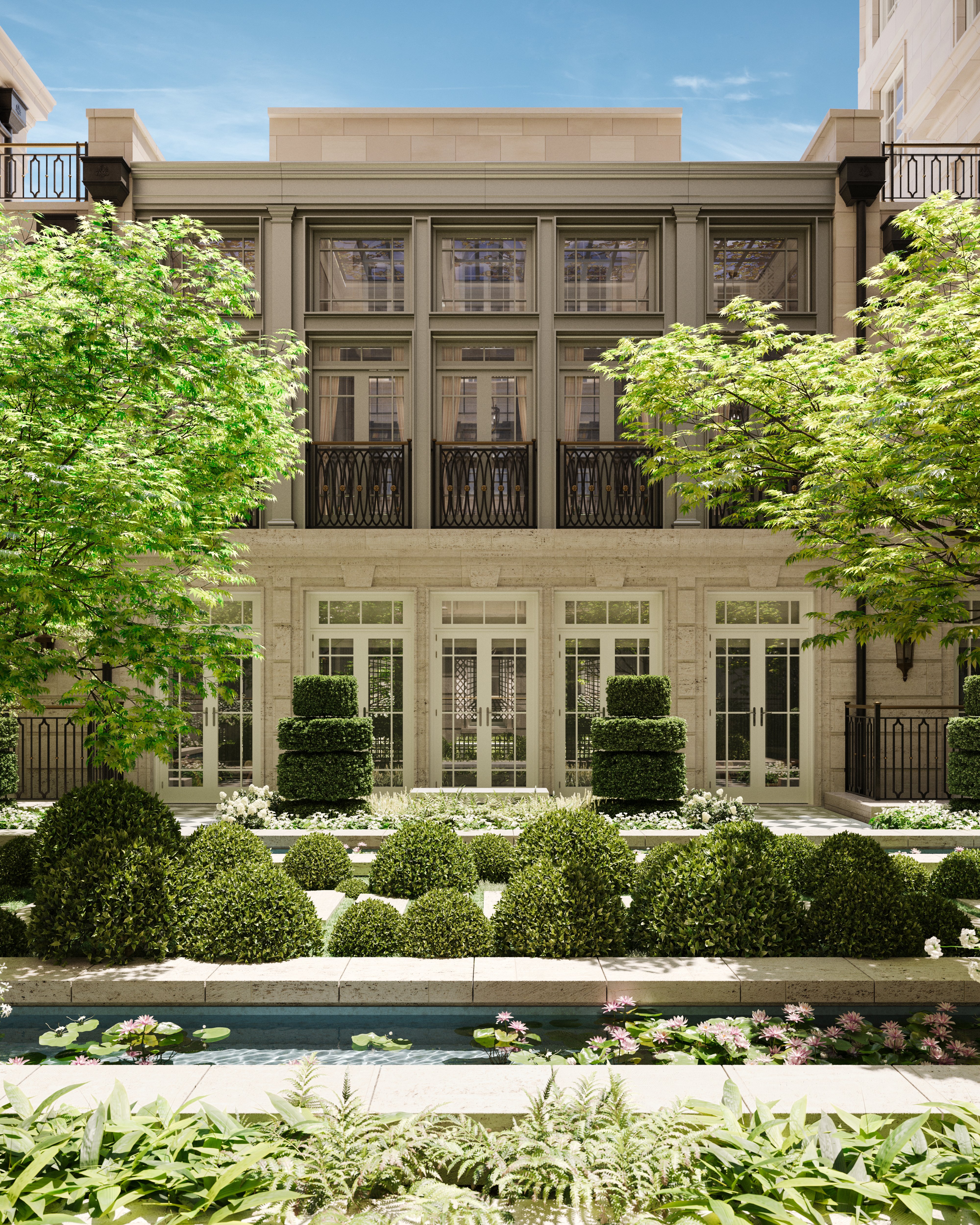 Front garden view of 1 Mayfair residence London