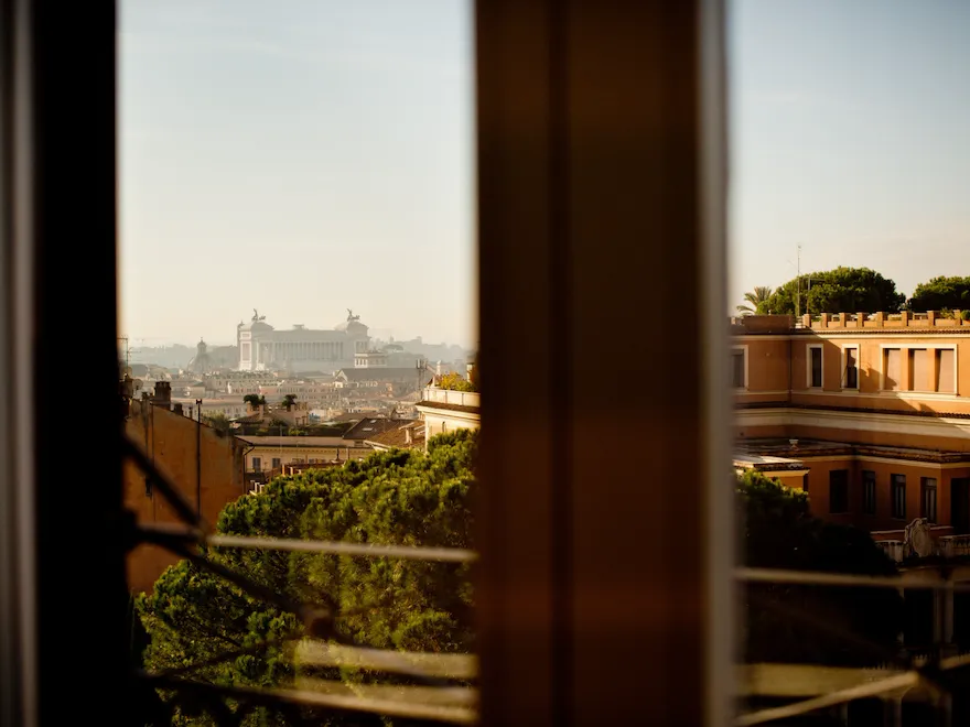 View of Rome from Hotel Eden's room