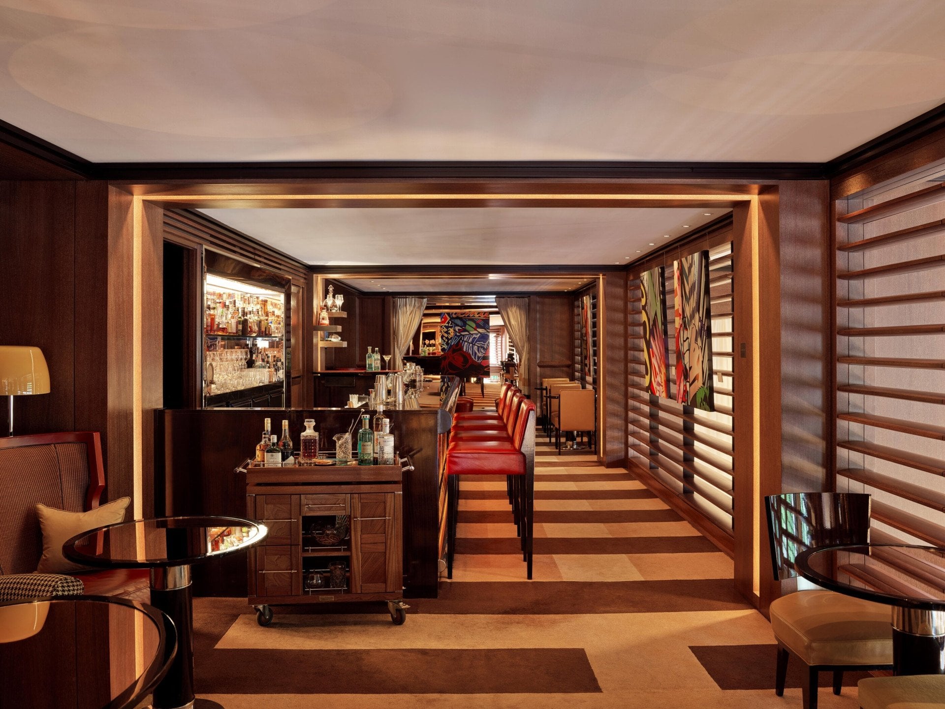Bar 45 interior space at 45 Park Lane, London